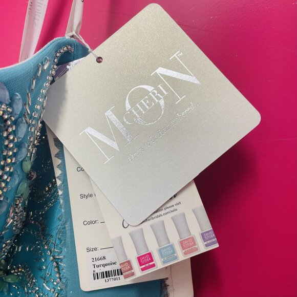 Mon Cheri - MCS21668 - Beaded Strapless Dress - Size 4 - Picture 5 of 8